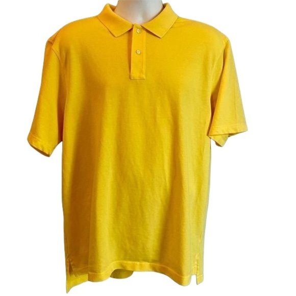 Lands' End Other - Lands End Bright Yellow Cotton Polo Shirt Mens Large